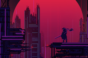 Night Time Samurai (2560x1080) Resolution Wallpaper