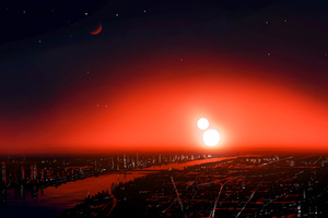 Nighteon City 4k (2048x1152) Resolution Wallpaper