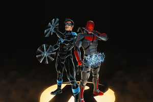 Nightwing And Red Hood (1336x768) Resolution Wallpaper