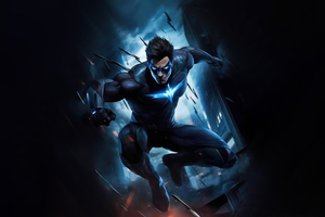 Nightwing Stealthy Valor (5120x2880) Resolution Wallpaper
