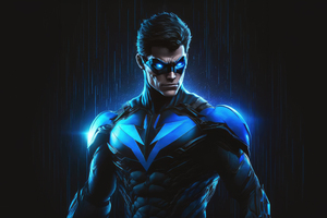 Nightwing Vigilante Pursuit Wallpaper