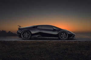 Novitec Lamborghini Huracan Evo Side View 10k (2560x1024) Resolution Wallpaper