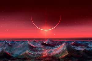 Oceal Eclipse (1600x900) Resolution Wallpaper