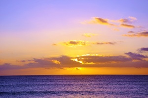 Ocean Sunset Beautiful Clouds 4k (1280x800) Resolution Wallpaper