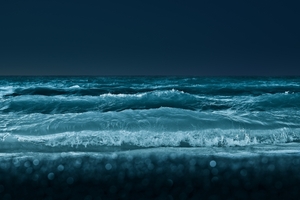 Ocean Waves At Night