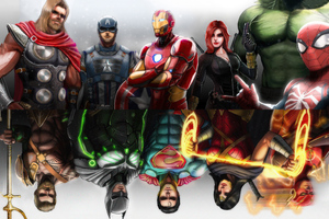 Old And New Avengers And Justice League Wallpaper