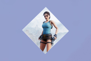 Oldschool Lara Tomb Raider Minimal 4k Wallpaper
