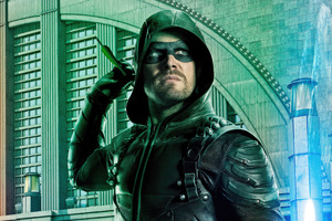 Oliver Queen As Green Arrow 4k (1336x768) Resolution Wallpaper