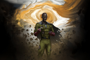 One Punch Legend Saitama The Invincible (1360x768) Resolution Wallpaper