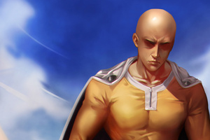 One Punch Man Art 4k (1600x900) Resolution Wallpaper