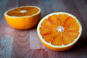 Orange Cut On The Table