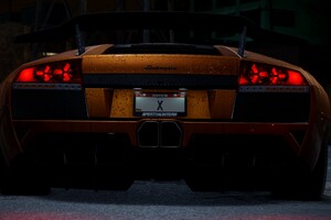 Orange Lamborghini Need For Speed Rear Wallpaper