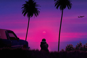 Palm Dreams At Dusk (1280x800) Resolution Wallpaper