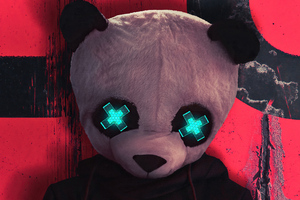 Panda Mask Boy Wallpaper