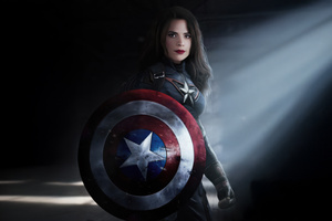 Peggy Carter As Captain America Strikes (1024x768) Resolution Wallpaper