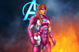 Pepper Potts Rescue Armor 5k (1366x768) Resolution Wallpaper