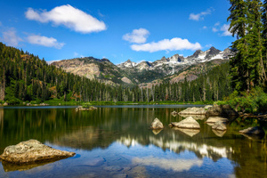 Pete Lake Washington Usa (1366x768) Resolution Wallpaper