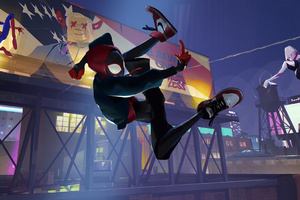 Peter Parker Spiderman Into The Spider Verse (2560x1080) Resolution Wallpaper