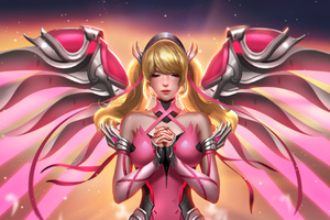 Pink Mercy Overwatch Art