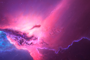 Pink Red Nebula Space Cosmos 4k