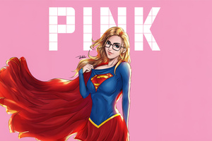 Pink Supergirl (320x240) Resolution Wallpaper