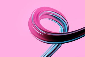 Pink Tape Abstract 8k (2932x2932) Resolution Wallpaper