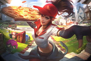 Pizza Delivery Sivir (1360x768) Resolution Wallpaper