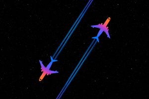 Planes Crossing Minimal 5k Wallpaper