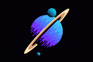 Planets Bit Art 4k