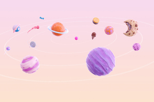 Planets Light Candy 5k Wallpaper