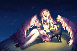 Pokemon Angel Girl Anime Wings 4k
