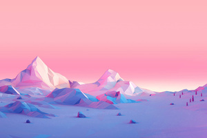 Polygon Mountains Minimalist Wallpaper