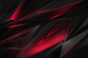 Polygonal Abstract Red Dark Background Wallpaper
