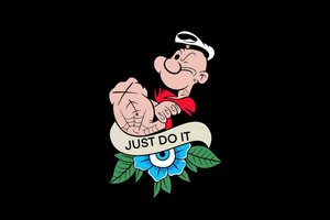 Popeye Just Do It (3840x2400) Resolution Wallpaper