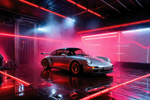 Porsche 4k Cyber Photoshoot (1280x800) Resolution Wallpaper