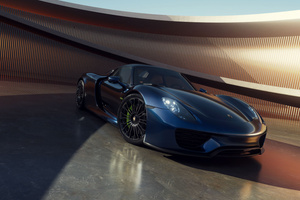 Porsche 918 Spyder The Watchful (2932x2932) Resolution Wallpaper