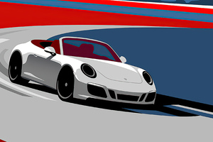 Porsche Artistic Art 4k (1024x768) Resolution Wallpaper