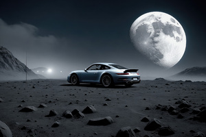 Porsche In Midnight (2560x1024) Resolution Wallpaper