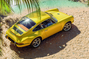 Porsche Singer On The Ocean Beach