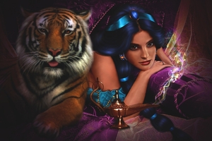Princess Jasmine Artwork (1400x900) Resolution Wallpaper