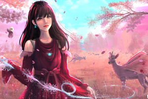 Princess Of Autumn (2048x2048) Resolution Wallpaper