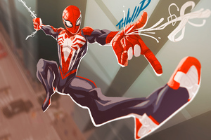 PS4 Spider Man Cartoon (1600x900) Resolution Wallpaper
