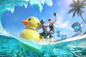 Pubg Helmeted Duo Jet Skiing Into Thrills