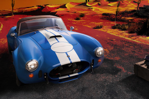 Pubg Shelby 427 Cobra Blue And White (1360x768) Resolution Wallpaper