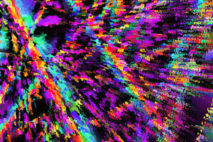 Purple Glitch Art Abstract 4k