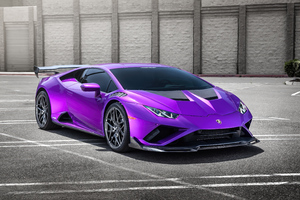 Purple Lamborghini Huracan Evo (1024x768) Resolution Wallpaper