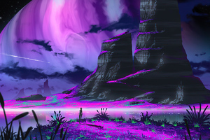 Purple Magic Land (2560x1440) Resolution Wallpaper
