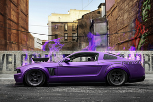 Purple Mustang Gt