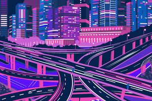 Purple Noen Citycsape 4k Wallpaper