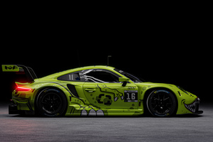 Quadrant Themed Fluro Rexy Porsche 911 Rsr 19 Sprint (320x240) Resolution Wallpaper